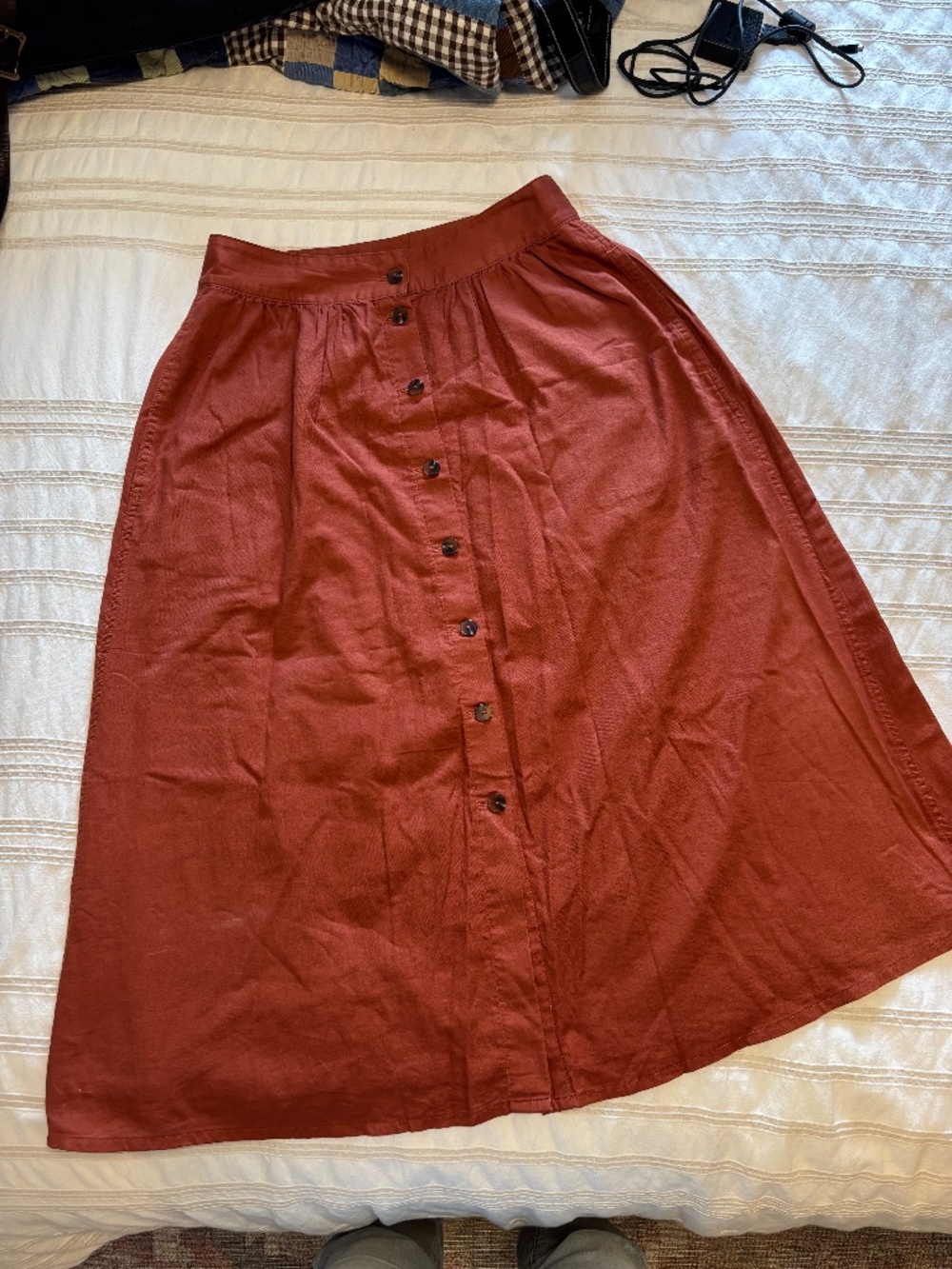 Madewell - Button front Midi Skirt w/ Pockets - Size 4